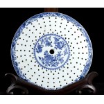 TWO ‘BLUE AND WHITE’ VERY LARGE PORCELAIN DRAINERS AND DISHES