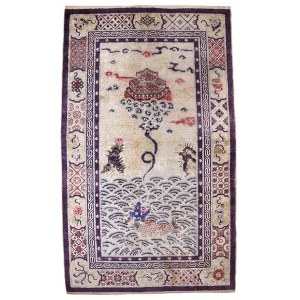 A SILK RUG WITH DAOIST PARADISE