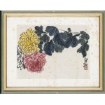 FOUR PRINTS BY QI BAISHI WITH FLORAL MOTIFS