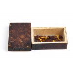 A TORTOISESHELL BOX AND COVER