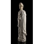 A ‘BLANC DE CHINE’ PORCELAIN LARGE STANDING GUANYIN