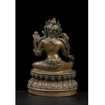 A COPPER ALLOY GREEN TARA