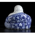 A 'BLUE AND WHITE' PORCELAIN BUDAI