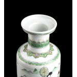 A ‘FAMILLE VERTE’ PORCELAIN BALUSTER VASE