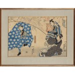 A PRINT BY HIROSHIGE AND A DIPTYCH BY KUNISADA