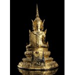 A GILT BRONZE BUDDHA