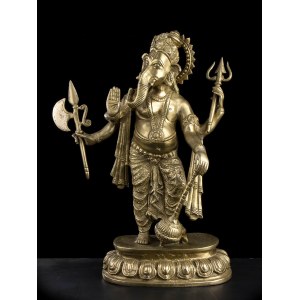 A GILT METAL GANESHA