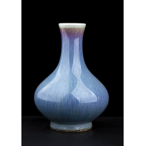 A FLAMBÉ GLAZED PORCELAIN VASE