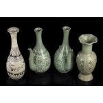 FOUR GLAZED CERAMIC VASES