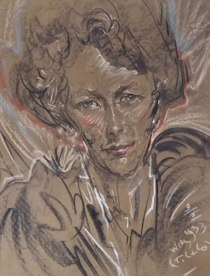 Stanisław Ignacy Witkiewicz (1885 Warszawa - 1939 Jeziory na Polesiu) Portret Jadwigi Skibińskiej, 1933