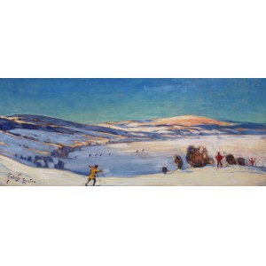 Julian Fałat (1853 Tuligłowy - 1929 Bystra) Pejzaż zimowy z Bystrej