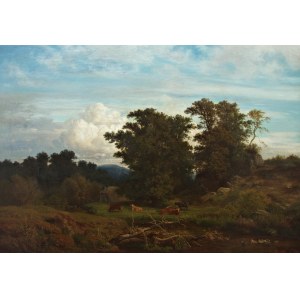 Carl Gustav Rodde (1830 Danzig - 1906 Berlin) Landschaft mit Staffage