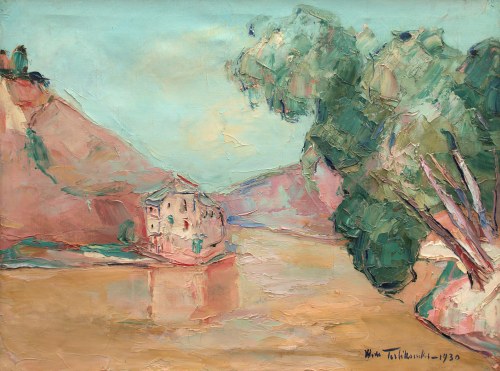 Włodzimierz Terlikowski (1873 wieś pod Warszawą - 1951 Paryż) Widok na jezioro, 1930