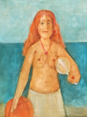 Kiejstut Bereźnicki (b. 1935 Poznań), Figure by the Sea, 2021