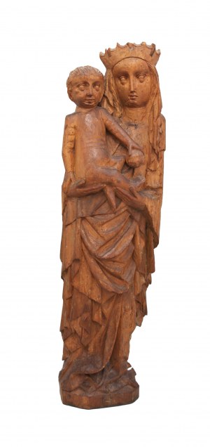 Figury Madonny z Dzieciątkiem i biskupa