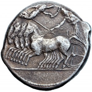 Řecko, Sicílie, Syrakusy, tetradrachma, Eumenos, asi 415 př. n. l.