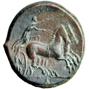 Greece, Sicily, Syracuse, Hiketas II, AE Hemilitron, c. 287-278 BC