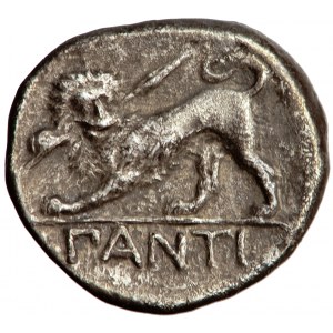 Řecko, Kyperský Bospor, Pantikapaion, hemidrachma cca 370-355 př. n. l.