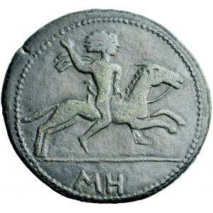 Grécko, Bosporské kráľovstvo, rímske obdobie, Reskuporis I, nummia alebo sesterc c. 91-93 po Chr.