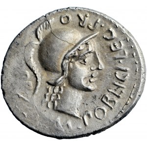 Římská republika, Pompeius Mladší, denár 46-45 př. n. l., Španělsko