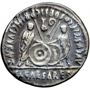 Cesarstwo Rzymskie, Oktawian August, denar 2 przed Chr.-4 po Chr., Lugdunum