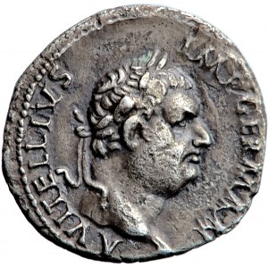 Roman Empire, Vitellius, AR Denarius, AD 69, Lugdunum mint