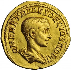 Roman Empire, Herennius Etruscus, as Caesar, AV Aureus, AD 250-251, Rome mint