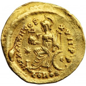 Cesarstwo Rzymskie (część wschodnia), Teodozjusz II (408-450), solid, ok. 443 r. po Chr., Konstantynopol