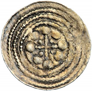 Polsko, Boleslav III Křivoústý (1102/7-1138), denár typu IV, Boj s drakem, asi 1120- asi 1136, Krakov