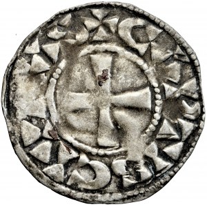 Francja, hrabstwo Chartres, emisja anonimowa, ok. 1130/40-1224, denar, mennica Chartres
