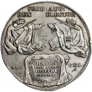 Germany, Saxony, Frederick Augustus I (King August II of Poland), vicar’s taler (Speciesreichstaler) 1711, Dresden mint