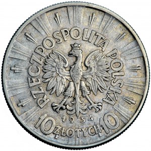 Poland, Second Republic, 10 zlotys „Józef Piłsudski” 1934, Warsaw mint