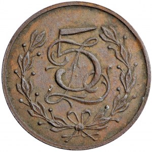 Poland (today’s Belarus), Ludwikowo (Łuniniec powiat, Polesia voivodeship), Cooperative of the 15 battalion of the Border Protection Corps, token, 5 zlotys, n.d. (c.1928-1929)