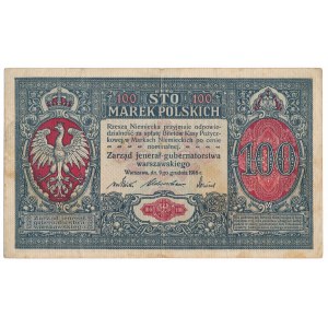 100 marek Jenerał 1916 - num.sześciocyfrowa