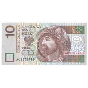 10 złotych 1994 - AC- bardzo rzadka seria. 