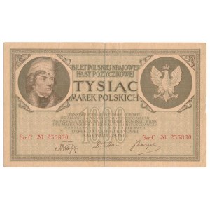 1000 marek 1919 2x Ser.C - rzadka odmiana