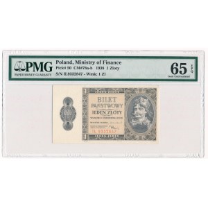 1 złoty 1938 IŁ PMG 65 EPQ