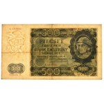 500 złotych 1940 A13 - numeracja Falsa Londyńskiego