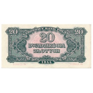 20 złotych 1944 bB - rzadka odmiana