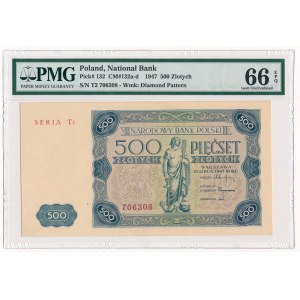 500 złotych 1947 -T2- PMG 66 EPQ