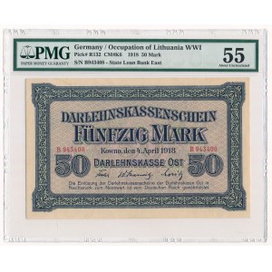 Kowno 50 marek 1918 -B- PMG 55