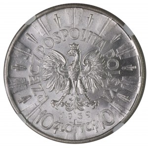 10 złotych 1939 NGC MS61