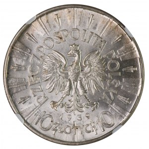 10 złotych 1939 NGC MS62