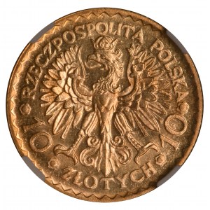 10 złotych 1925 NGC MS65