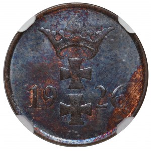 Wolne Miasto Gdańsk 1 fenig 1926 NGC MS63 BN