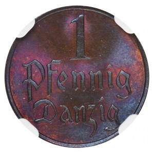 Wolne Miasto Gdańsk 1 fenig 1930 NGC MS65 BN