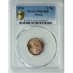 Wolne Miasto Gdańsk 2 fenigi 1926 PCGS MS63 RB