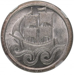 Wolne Miasto Gdańsk 1/2 guldena 1923 NGC MS63