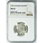 Wolne Miasto Gdańsk 1 gulden 1923 NGC MS63