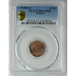 2 grosze 1938 PCGS MS63 RB